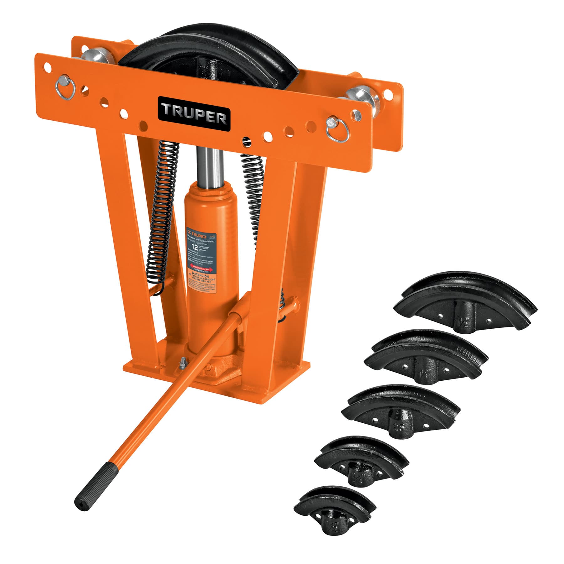 Doblador hidráulico para tubo Truper 12 ton DTH12 naranja