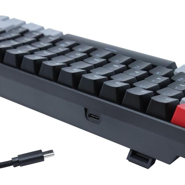 Teclado Gamer Ocelot Gaming Techno Black 60 RGB Switch Blue Alámbrico Inglés