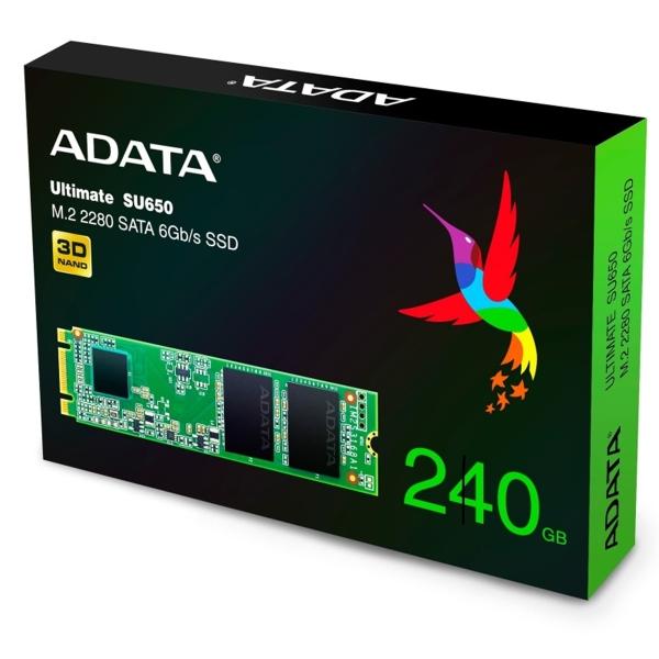 Unidad de Estado Solido SSD Adata Ultimate SU650 3D TLC 240GB SATA III M.2