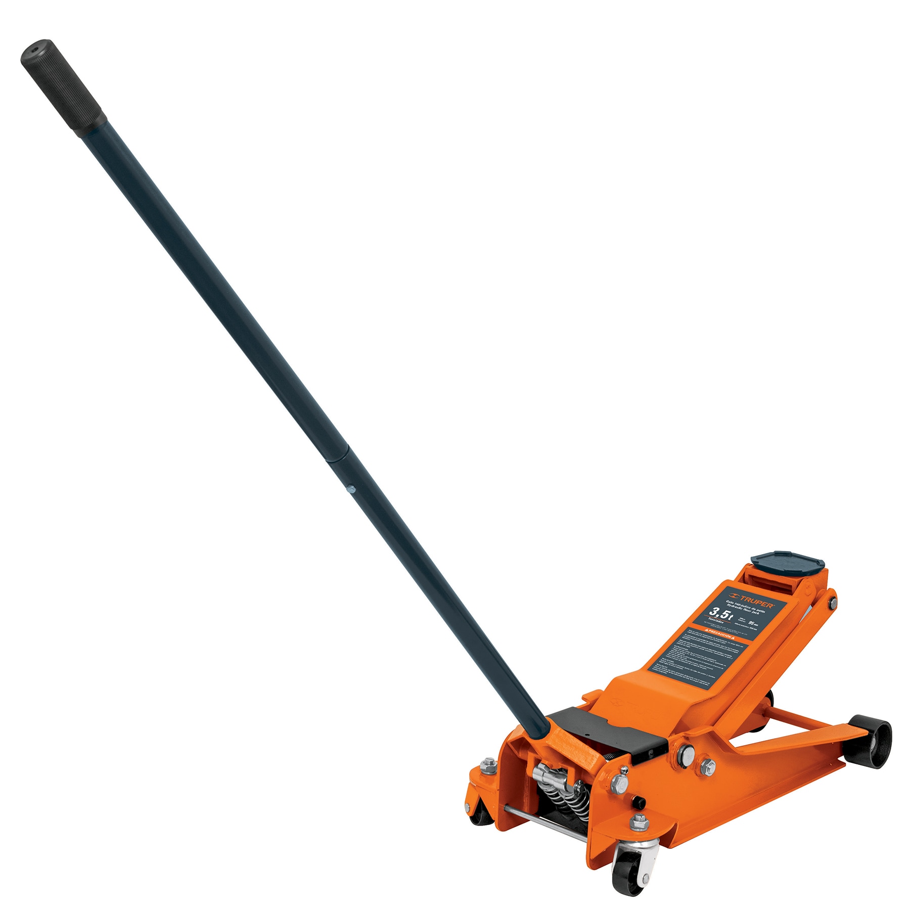Gato hidráulico Truper profesional de patín 3.5t elevación rápida GAPRO3.5PB naranja