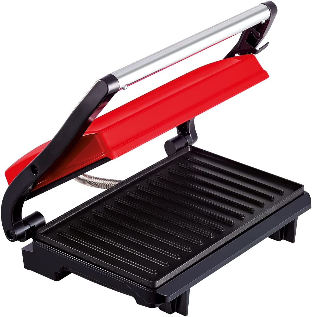 Parrilla T-fal Panini Roja Compacta Antiadherente 850 Watts
