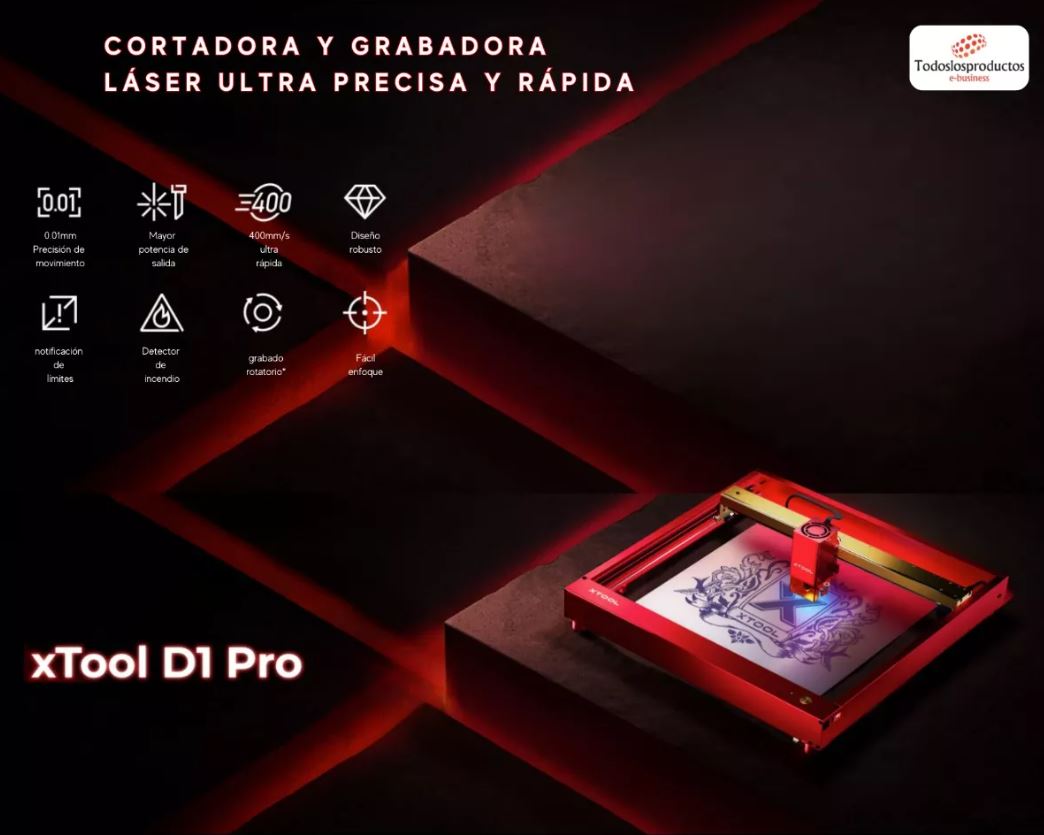 Cortador y grabador Laser xTool D1 Pro 10W.
