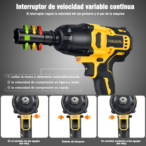Kit Pistola Llave De Impacto Inalambrica De 650 Nm C/2baterí
