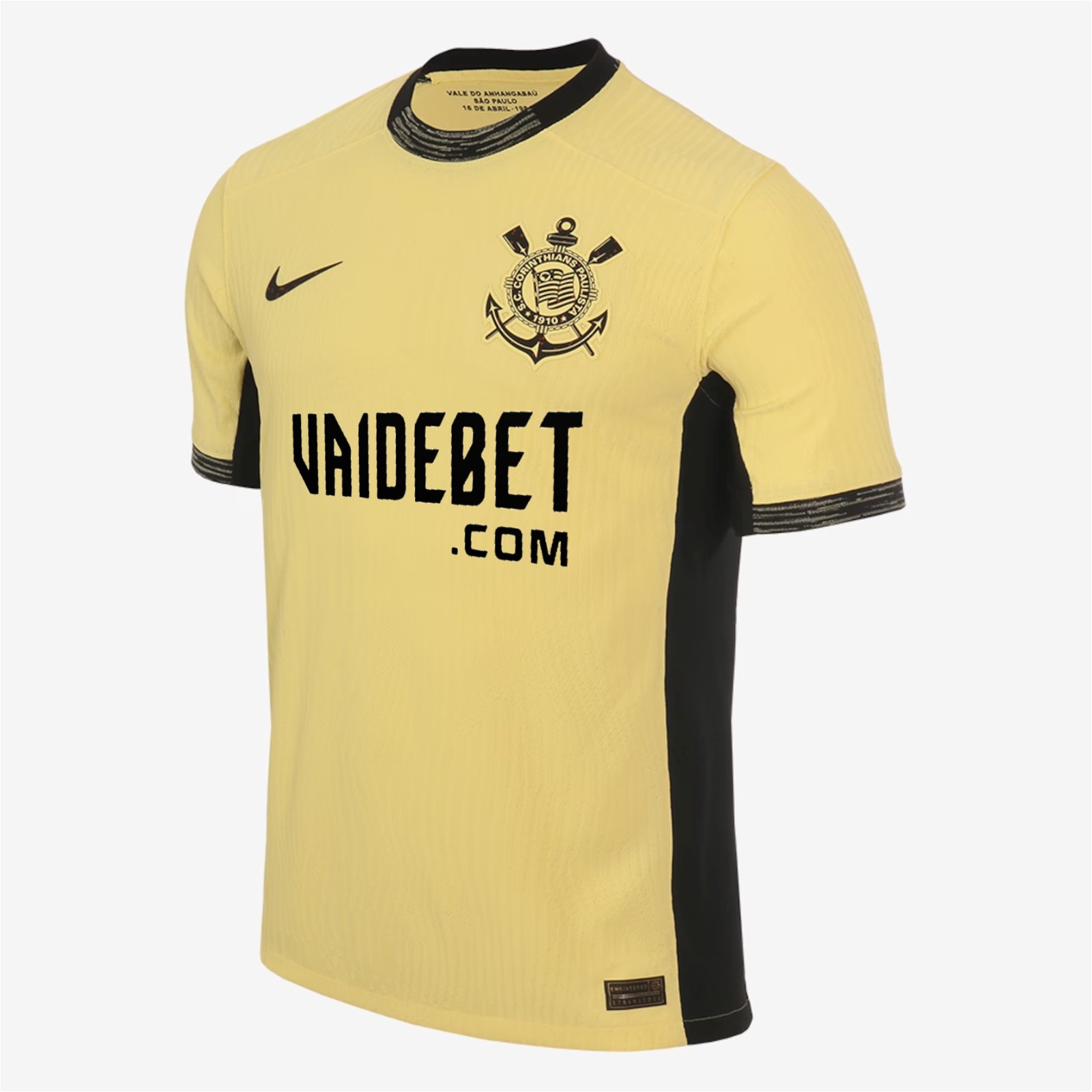 Nuevo! Jersey Corinthians Brasil 2024/2025 Tercero Amarillo Talla L.