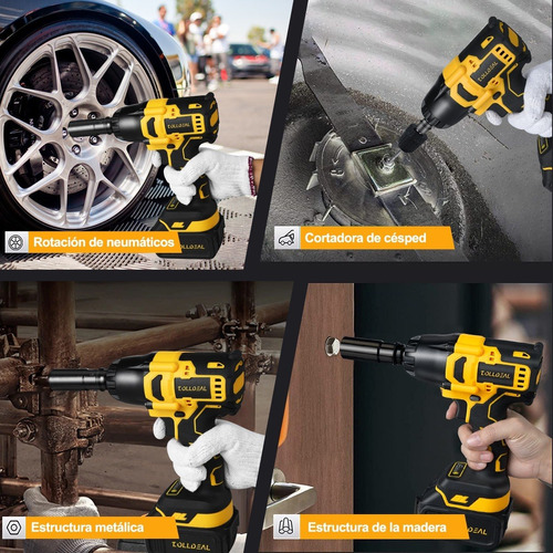 Kit Pistola Llave De Impacto Inalambrica De 650 Nm C/2baterí