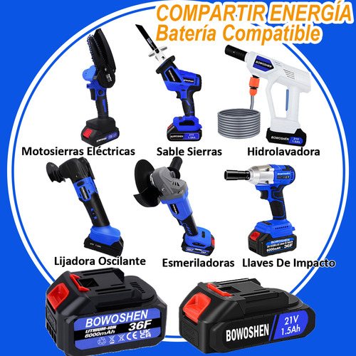 Llave De Impacto 1/2 Inalámbrica Eléctrica Bowoshein 2 Batería 420n.m Pistola De Impacto Eléctrica Taladro Inalámbrico
