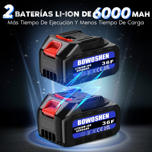 Llave De Impacto 1/2 Inalámbrica Eléctrica Bowoshein 2 Batería 420n.m Pistola De Impacto Eléctrica Taladro Inalámbrico