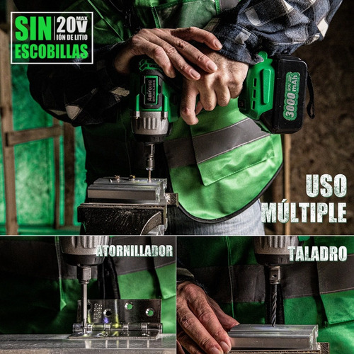 Llave De Impacto Inalámbrico Kit Anirona 3.0ah Con 2batería