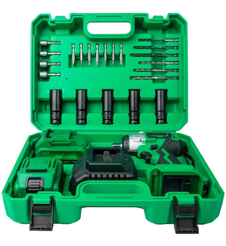 Llave De Impacto Inalámbrico Kit Anirona 3.0ah Con 2batería