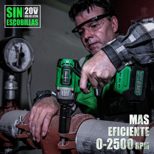 Llave De Impacto Inalámbrico Kit Anirona 3.0ah Con 2batería