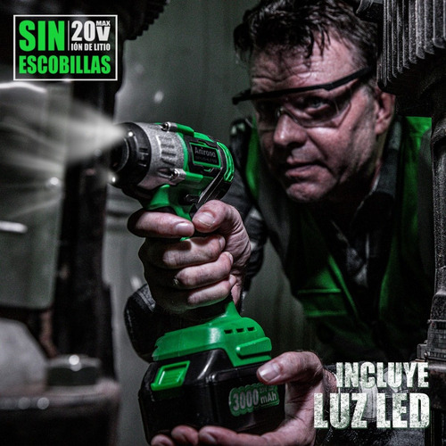 Llave De Impacto Inalámbrico Kit Anirona 3.0ah Con 2batería