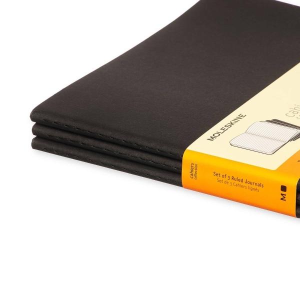Set 3 Libretas Moleskine Extra Grande Cahier Hoja Rayada Pasta Blanda 
