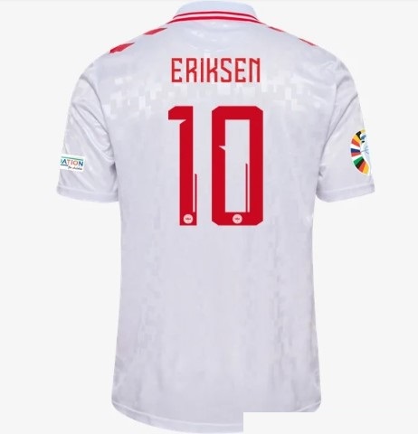 Nuevo! Jersey Dinamarca Euro 2024/2025 Visita Blanca Eriksen 10 Talla S.
