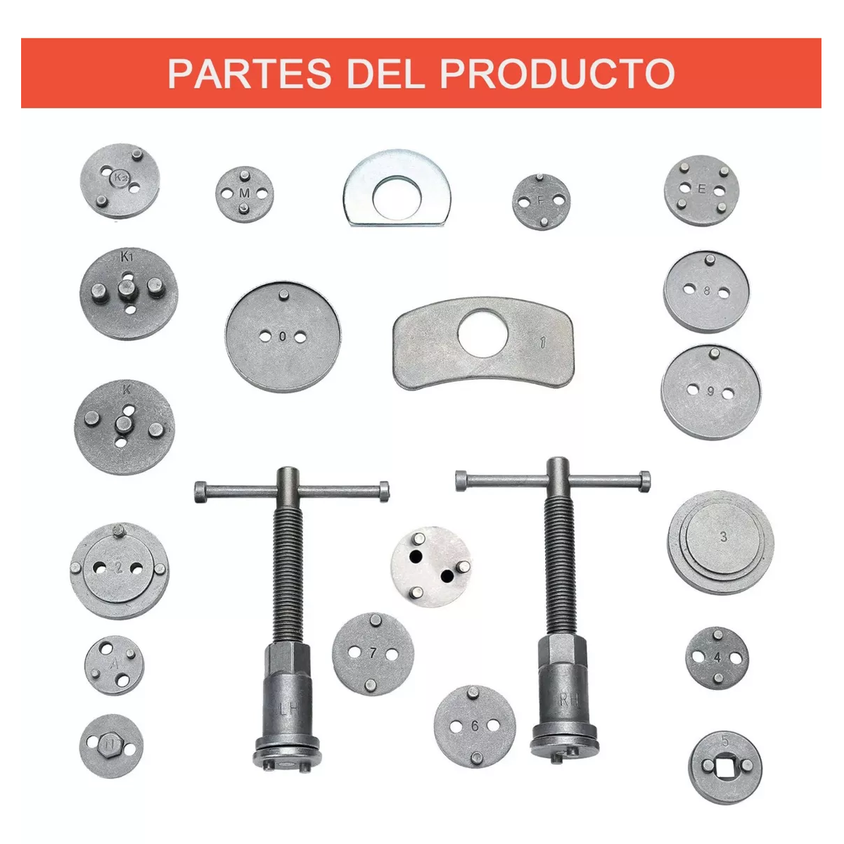 Juego 22 Opresor Pistón Frenos Cambiar Balatas Auto Universal