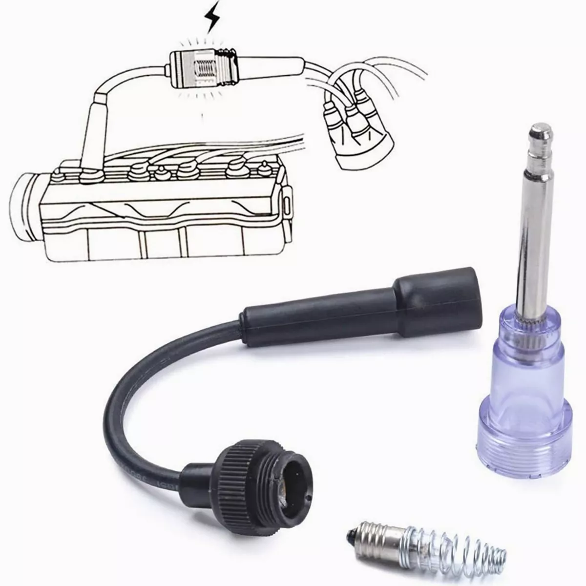 Probador De Chispa Cables De Bujias En Linea Auto Motos