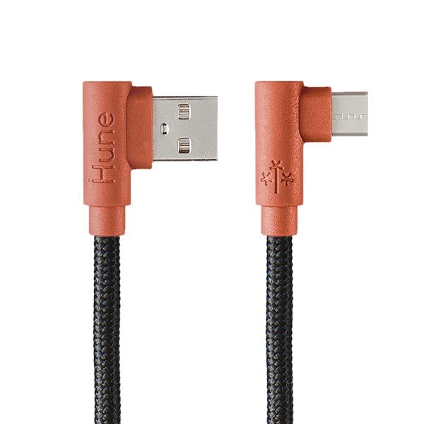Cable Tipo C Hune Sustentable Carga Rápida Y Datos 90 Grados