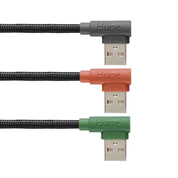 Cable Tipo C Hune Sustentable Carga Rápida Y Datos 90 Grados