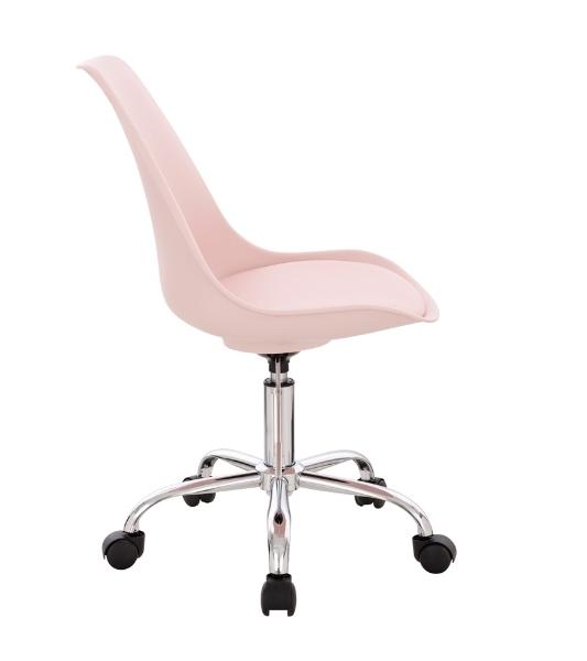 Silla de Escritorio 133-10 Rosa Estilo Eames base estrella cromada de altura regulable