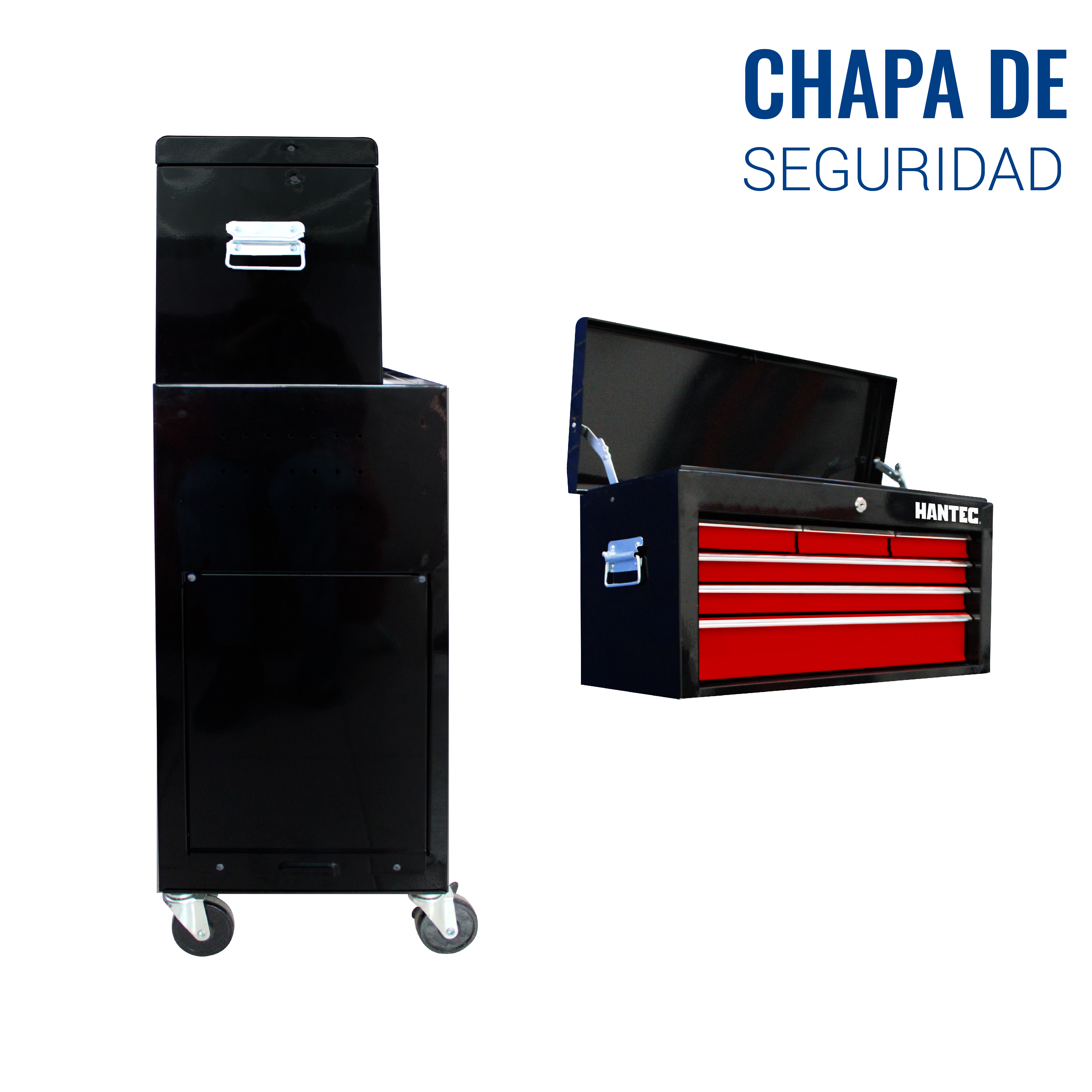 Caja de Herramientas más Gabinete Móvil con 9 Cajones color Rojo.