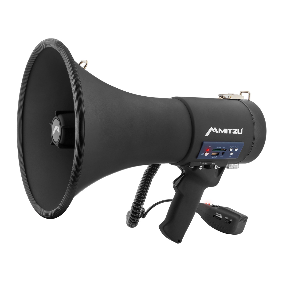 Megáfono Recargable Mitzu Con Puerto Usb Meg-670bk.