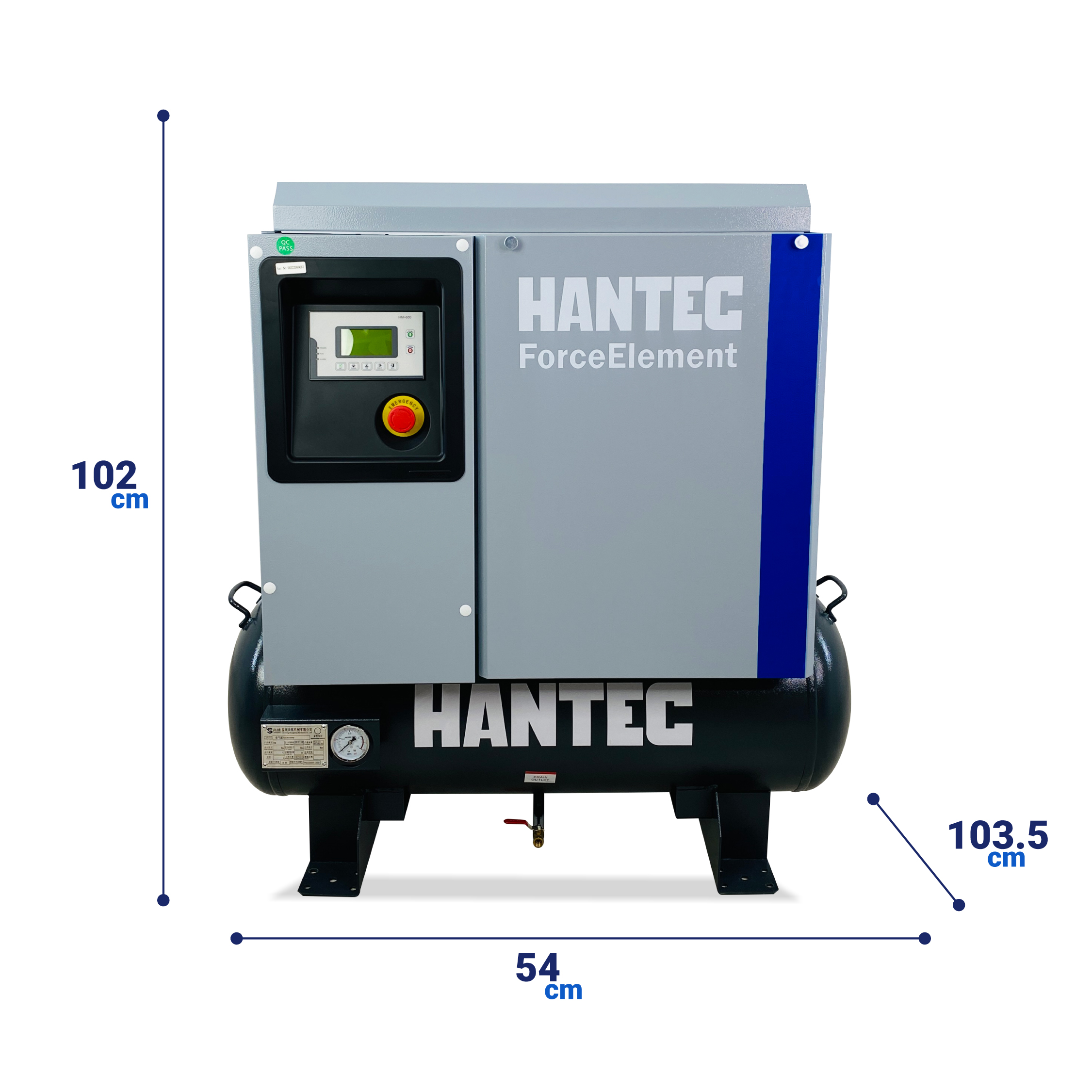 Compresor de Tornillo Force Element 5 HP con Tanque .