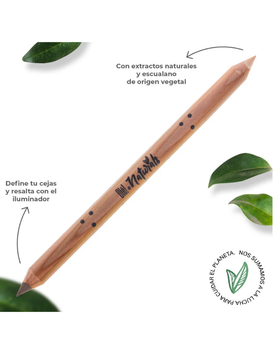 Duo de Lapiz para Cejas Olé! Naturals Cafe Claro.
