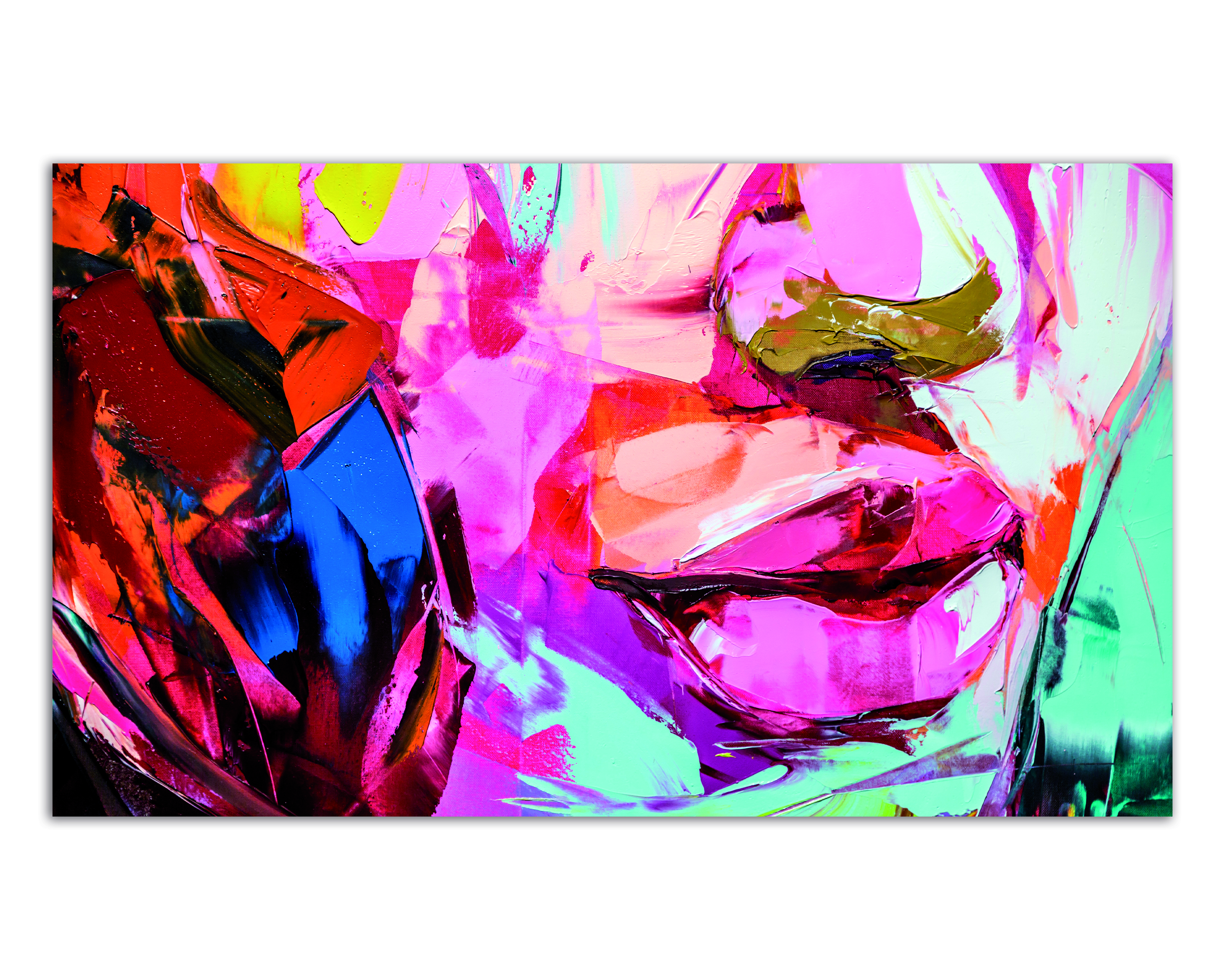 Cuadro Decorativo Acrílico Rostro Oleo 70x120  