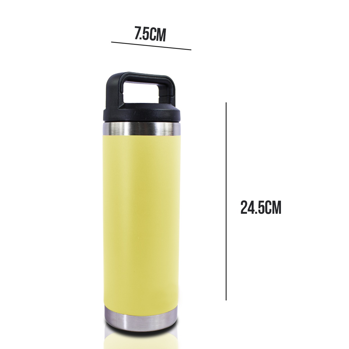 Yeti Botella Termica De Acero Inoxidable 18onz Colo amarillo .