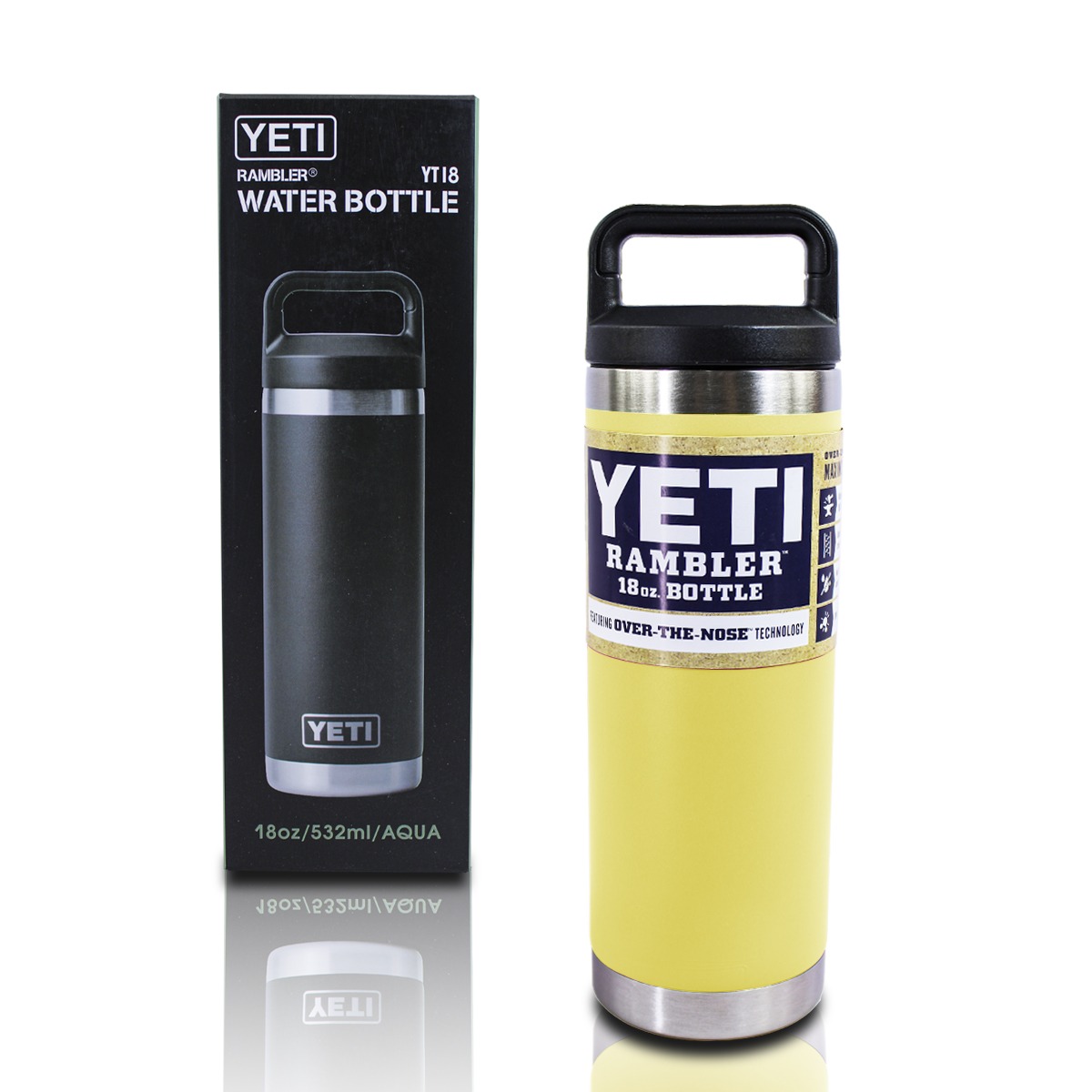 Yeti Botella Termica De Acero Inoxidable 18onz Colo amarillo .