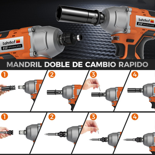 Lllave De Impacto Pistola Inalámbrico Motor Sin Escobillas