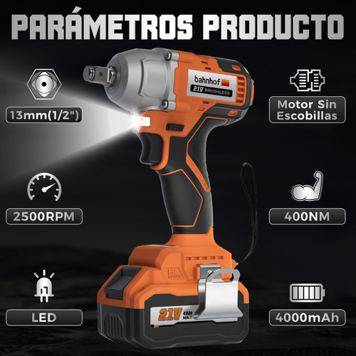 Lllave De Impacto Pistola Inalámbrico Motor Sin Escobillas