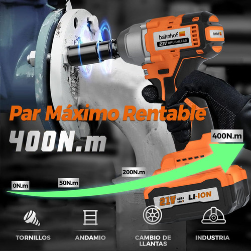 Lllave De Impacto Pistola Inalámbrico Motor Sin Escobillas