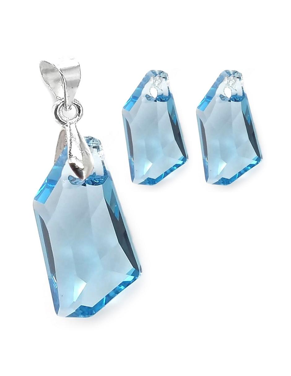 Set de collar, dijes y aretes Zvezda de plata .925 corte Multi.