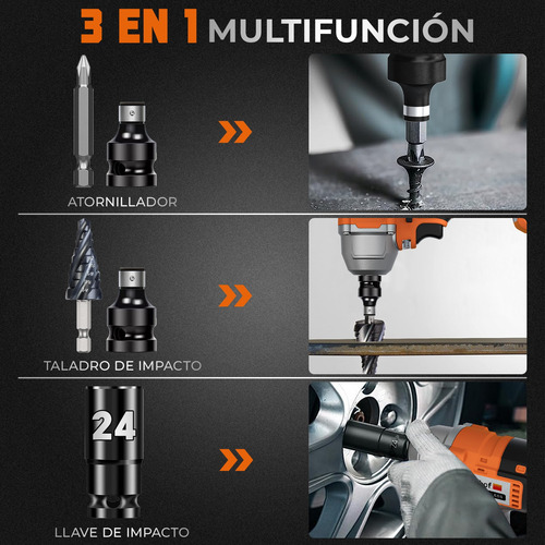 Lllave De Impacto Pistola Inalámbrico Motor Sin Escobillas