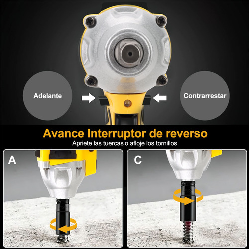 Kit Pistola Impacto Llave Inalámbrica Batería 4.0ah 520n.m