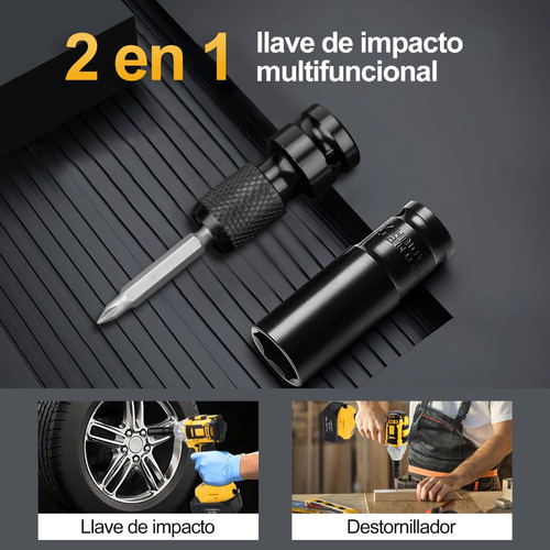 Kit Pistola Impacto Llave Inalámbrica Batería 4.0ah 520n.m