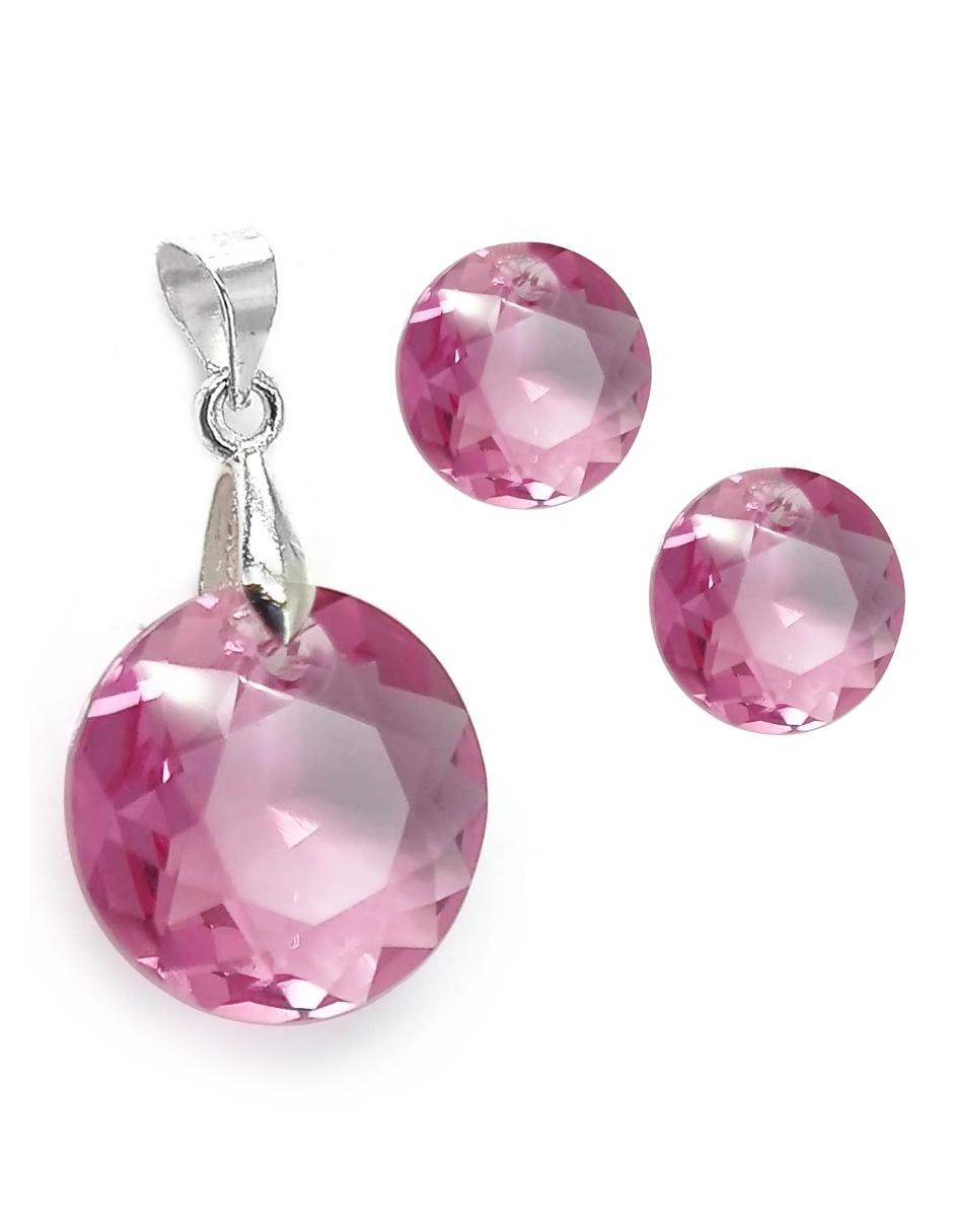 Set de collar, dijes y aretes Zvezda de plata .925 corte Multi.