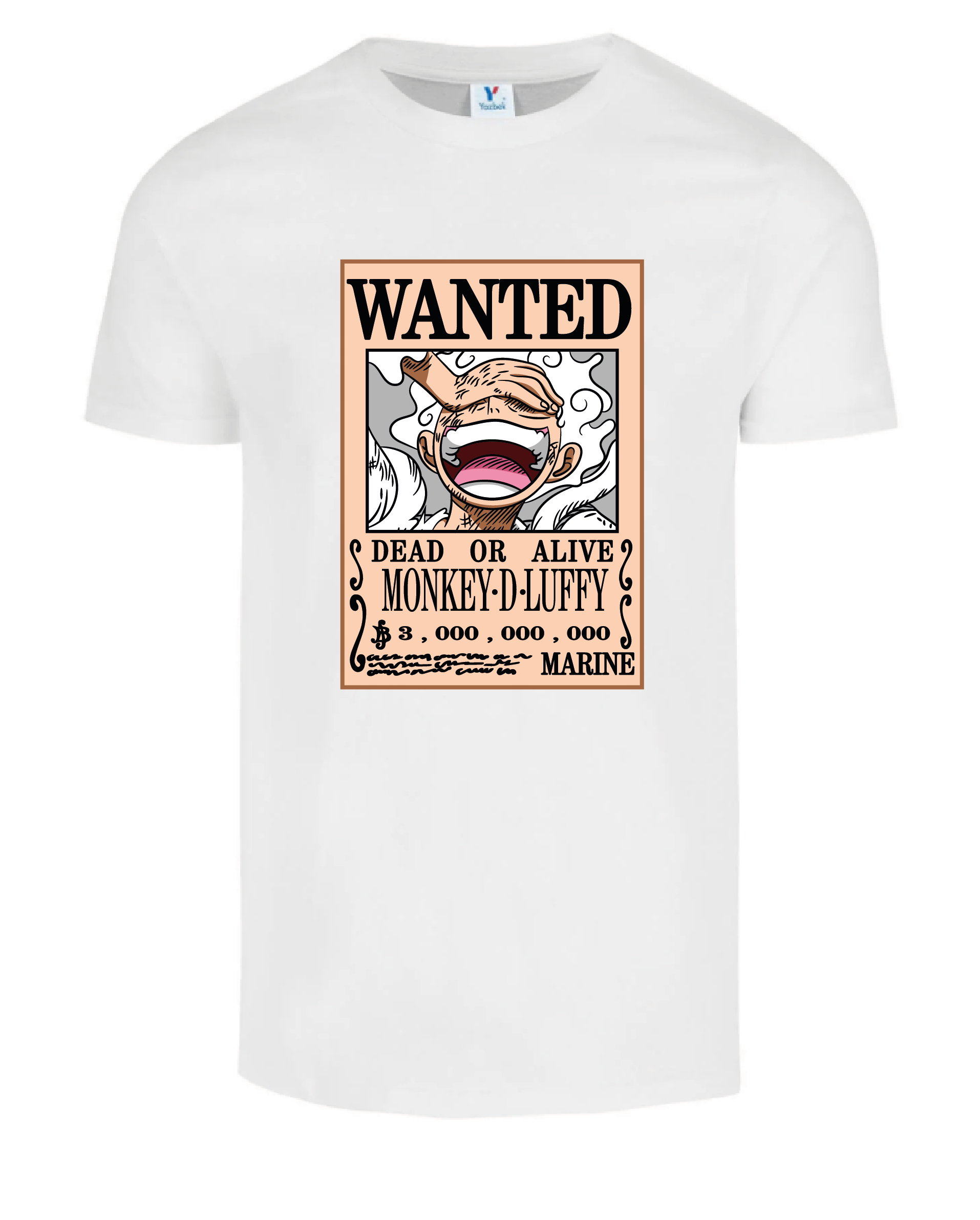 Playera One Piece Luffy Gear 5 Wanted Anime.