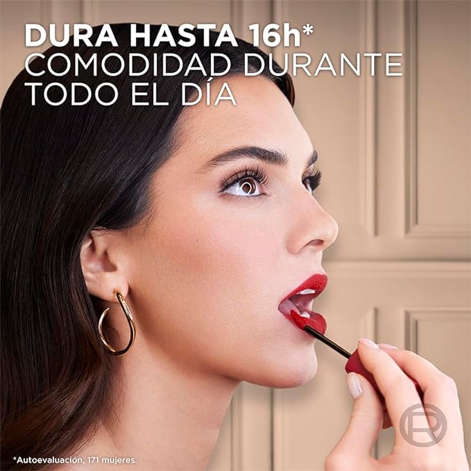 A L'Oréal Paris, Infallible Le Matte Resistance, Labial Líquido Mate Larga Duración 16hr, Color Intenso con Ácido Hialurónico, Tono French Kiss 245, 5ml.