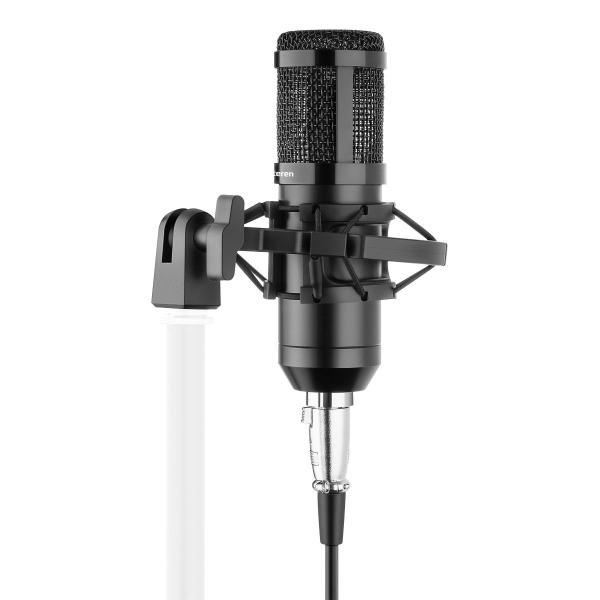 Micrófono Steren MIC-650 condensador unidireccional negro