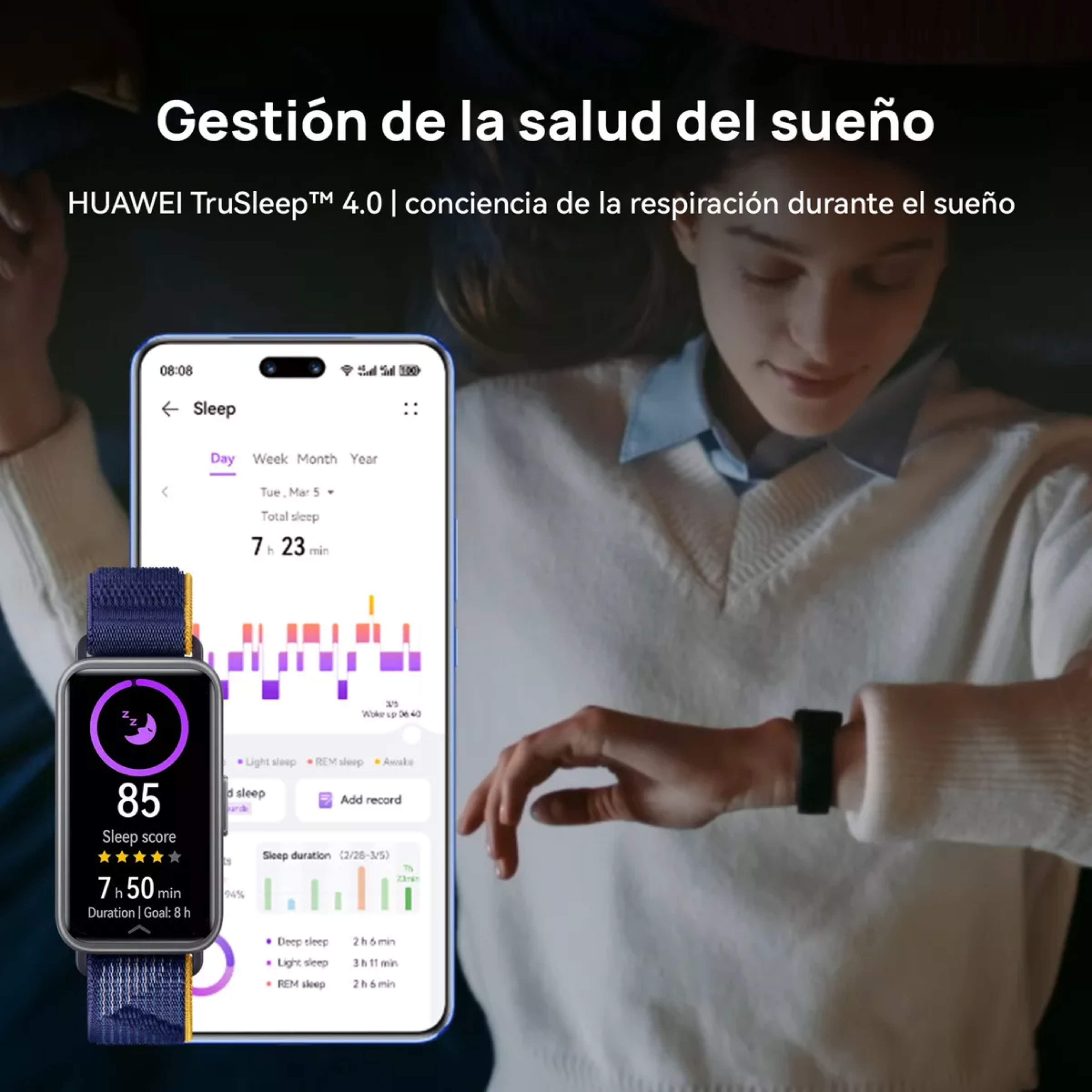 Smartwatch Huawei Band 9 1.47 Batería Hasta 14 Días Blanco.