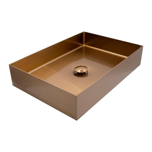 Ovalin Lavabo Rectangular Acero Inoxidable 304 Cobre Lujo