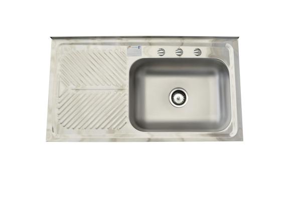 Fregadero Cocina Sobreponer 1 Tina 103x55x15 Eb Cacm201 Izq