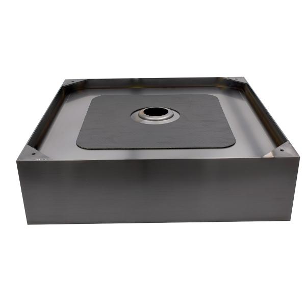  Ovalin Lavabo Cuadrado Acero Inoxidable 304 Negro Super Lujo