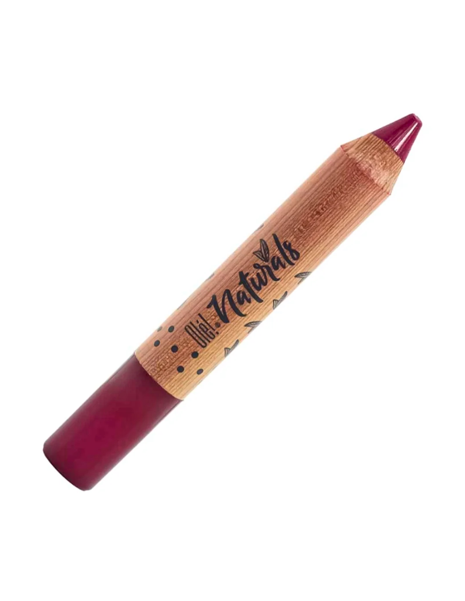Lápiz Labial Cremoso Olé! Naturals Color Fucsia.