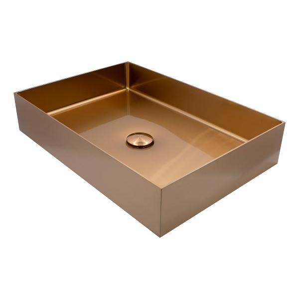 Ovalin Lavabo Rectangular Acero Inoxidable 304 Cobre Lujo