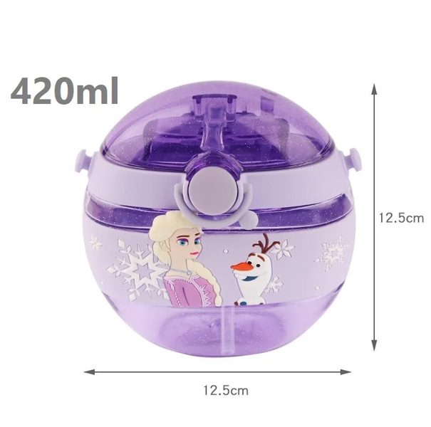 Botella Cantimplora Dona Vaso dibujos animados 420 Ml Niñ@s LILA 