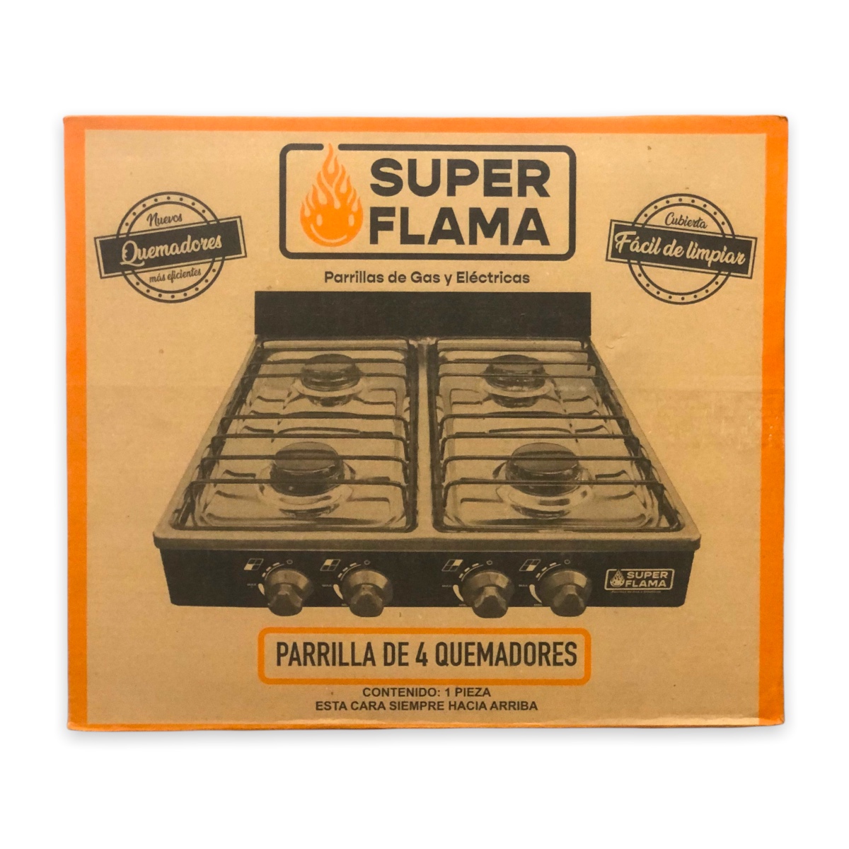Parrilla Super Flama De 4 Quemadores De Gas.
