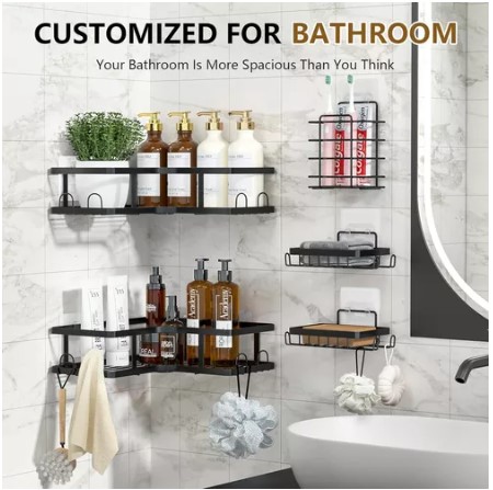 Organizador Baño Regadera Estante Acero Inoxidable T