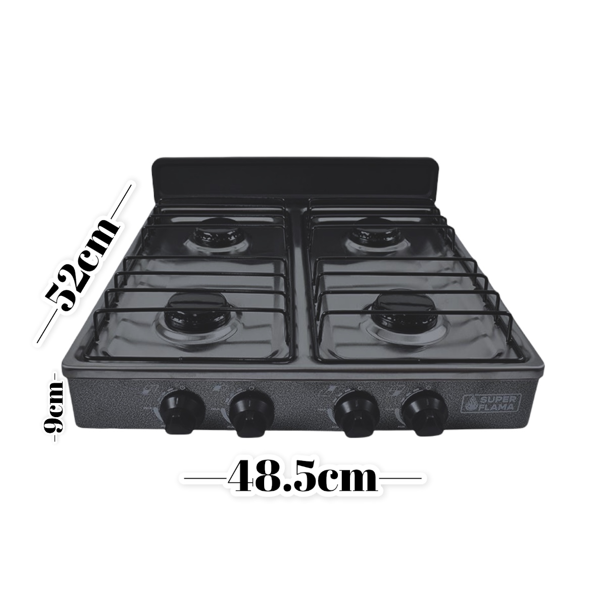 Parrilla Super Flama De 4 Quemadores De Gas.